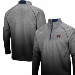 Colosseum Men's Heathered Gray Auburn Tigers Sitwell Sublimated Quarter-Zip Pullover Jacket