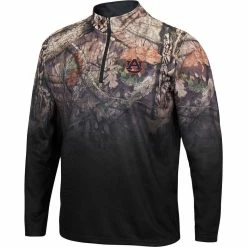 Men's Colosseum Black Auburn Tigers Mossy Oak Fleet II Quarter-Zip Jacket -Colosseum Shop DSCO1136782383 1007 ALT2