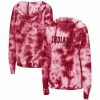 Women's Colosseum Crimson Indiana Hoosiers Shavonee Tie-Dye Pullover Hoodie