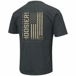 Colosseum Men's Heathered Black Indiana Hoosiers OHT Military Appreciation Flag 2.0 T-Shirt -Colosseum Shop DSCO1136783071 1007 ALT3