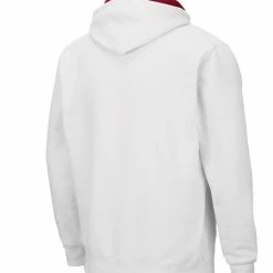 Men's Colosseum White Indiana Hoosiers Arch & Logo 3.0 Full-Zip Hoodie -Colosseum Shop DSCO1136783138 3550 ALT3