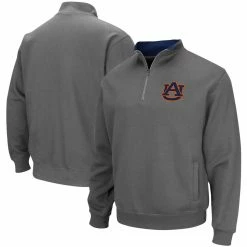 Colosseum Men's Charcoal Auburn Tigers Tortugas Logo Quarter-Zip Pullover Jacket