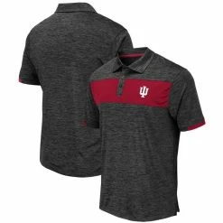 Colosseum Men's Black Indiana Hoosiers Nelson Polo