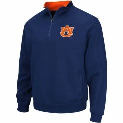 Colosseum Men's Navy Auburn Tigers Tortugas Logo Quarter-Zip Pullover Jacket -Colosseum Shop DSCO1136783888 1320 ALT2