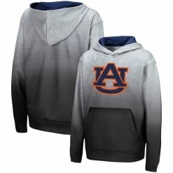 Colosseum Youth Heathered Gray Auburn Tigers Sitwell Pullover Hoodie