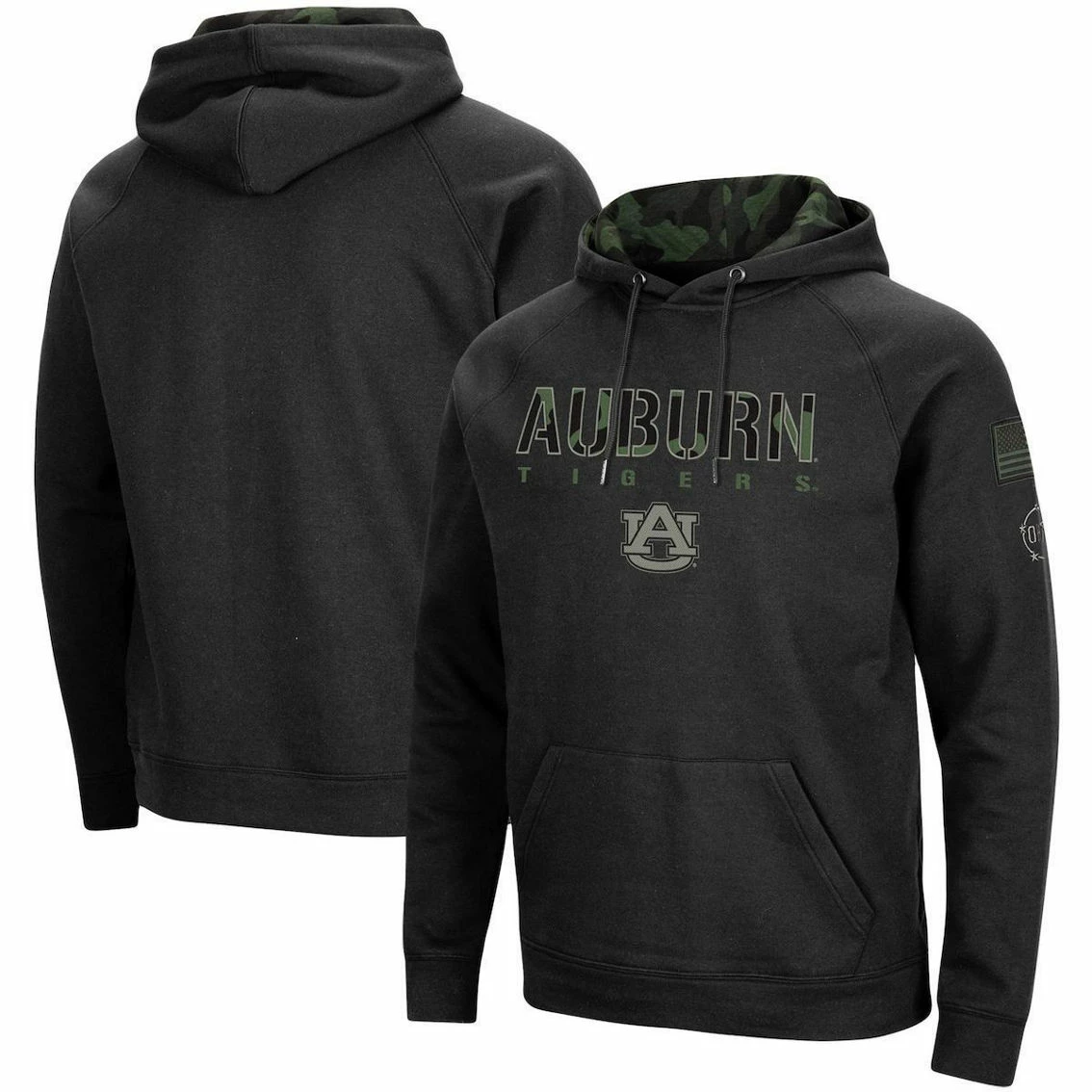 Colosseum Men's Black Auburn Tigers OHT Military Appreciation Camo Pullover Hoodie 2 Colosseum Men's Black Auburn Tigers OHT Military Appreciation Camo Pullover Hoodie - Image 2