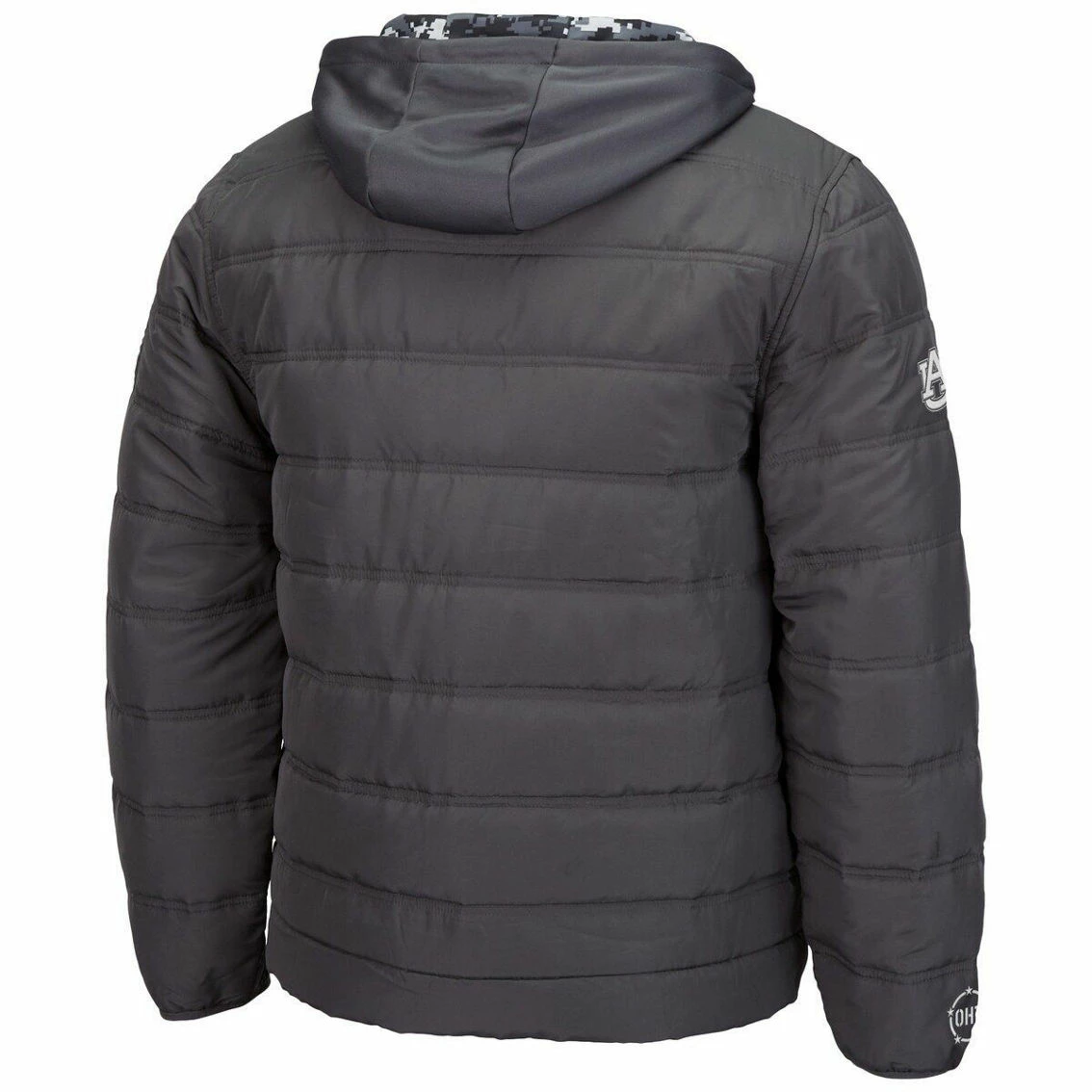 Colosseum Men's Charcoal Auburn Tigers OHT Military Appreciation Digital Camo Detail Full-Zip Puffer Jacket 4 Colosseum Men's Charcoal Auburn Tigers OHT Military Appreciation Digital Camo Detail Full-Zip Puffer Jacket - Image 4