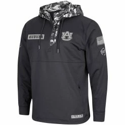 Colosseum Men's Charcoal Auburn Tigers OHT Military Appreciation Digi Camo Quarter-Zip Hoodie -Colosseum Shop DSCO1136787243 1904 ALT2