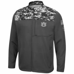 Colosseum Men's Charcoal Auburn Tigers OHT Military Appreciation Digi Camo Full-Zip Jacket -Colosseum Shop DSCO1136787544 1904 ALT2