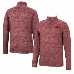 Colosseum Men's Cardinal Arkansas Razorbacks Tivo Quarter-Zip Jacket