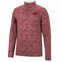 Colosseum Men's Cardinal Arkansas Razorbacks Tivo Quarter-Zip Jacket -Colosseum Shop DSCO1136787905 4633 ALT2