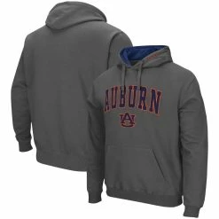 Colosseum Men's Charcoal Auburn Tigers Arch & Logo 3.0 Pullover Hoodie -Colosseum Shop DSCO1136789302 CHARGA