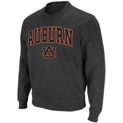 Colosseum Men's Charcoal Auburn Tigers Arch & Logo Crew Neck Sweatshirt -Colosseum Shop DSCO1136789769 1904 ALT2