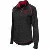 Colosseum Women's Black Indiana Hoosiers Bikram 1/4 Zip Long Sleeve Jacket