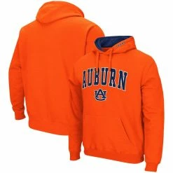 Men's Colosseum Orange Auburn Tigers Arch & Logo 3.0 Pullover Hoodie