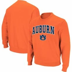 Colosseum Men's Orange Auburn Tigers Arch & Logo Crew Neck Sweatshirt
