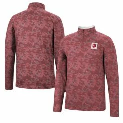 Colosseum Men's Crimson Indiana Hoosiers Tivo Quarter-Zip Jacket