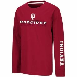Colosseum Youth Crimson Indiana Hoosiers Two-Hit Long Sleeve T-Shirt -Colosseum Shop DSCO1136791820 2840 ALT2