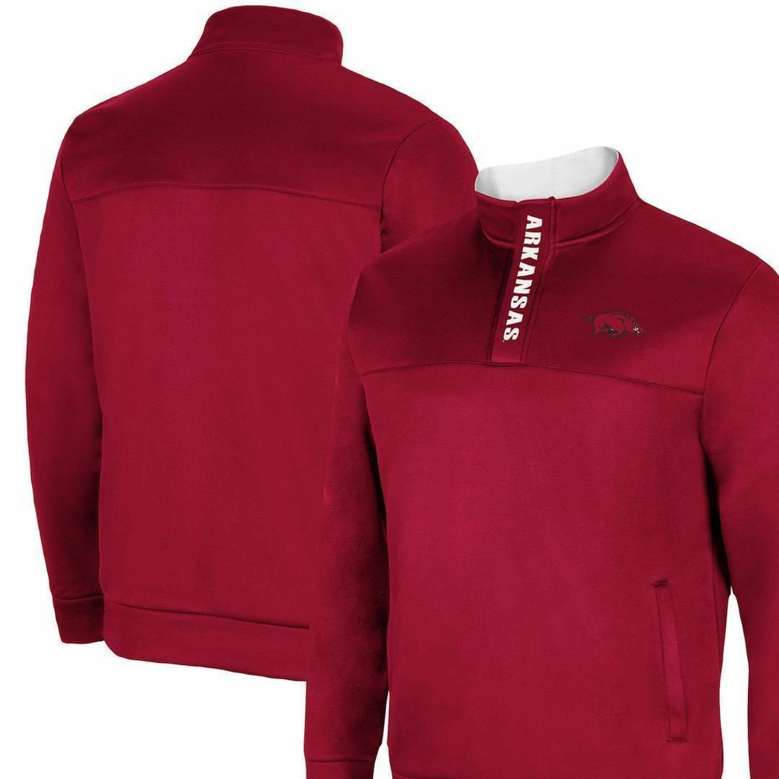 Colosseum Men's Cardinal Arkansas Razorbacks No Tomorrow Quarter-Snap Jacket 2 Colosseum Men's Cardinal Arkansas Razorbacks No Tomorrow Quarter-Snap Jacket - Image 2