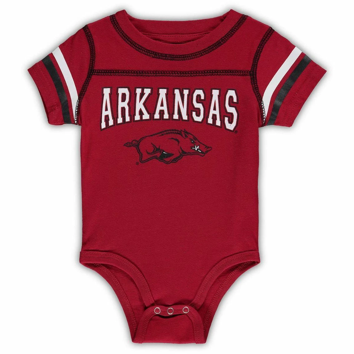 Colosseum Newborn & Infant Cardinal Arkansas Razorbacks Chocolate Bodysuit & Bib Set 3 Colosseum Newborn & Infant Cardinal Arkansas Razorbacks Chocolate Bodysuit & Bib Set - Image 3