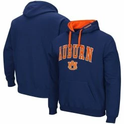 Colosseum Men's Navy Auburn Tigers Big & Tall Arch & Logo 2.0 Pullover Hoodie