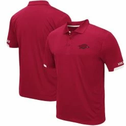 Colosseum Men's Cardinal Arkansas Razorbacks Logo Santry Polo