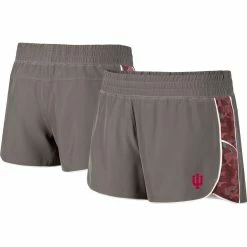 Colosseum Women's Gray/Crimson Indiana Hoosiers Pamela Lined Shorts