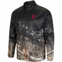 Colosseum Men's Black/Realtree Camo Indiana Hoosiers Creek Quarter-Zip Jacket -Colosseum Shop DSCO1137386490 1007 ALT2