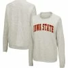 Colosseum Women's Ash Iowa State Cyclones Joy Chloe Classic Campus Pullover Sweatshirt