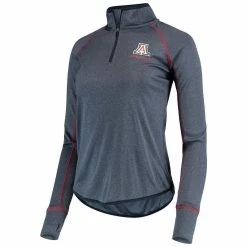 Colosseum Women's Navy Arizona Wildcats Stingray Raglan Quarter-Zip Top -Colosseum Shop DSCO1137450905 1320 ALT2