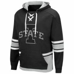 Men's Colosseum Black Iowa State Cyclones Lace Up 3.0 Pullover Hoodie -Colosseum Shop DSCO1137451442 1007 ALT2