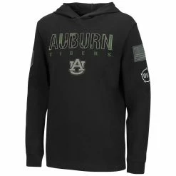 Colosseum Youth Black Auburn Tigers OHT Military Appreciation Tango Long Sleeve Hoodie T-Shirt -Colosseum Shop DSCO1137451612 1007 ALT2