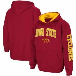 Colosseum Youth Cardinal Iowa State Cyclones 2-Hit Team Pullover Hoodie
