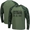 Colosseum Men's Olive/Camo Arizona Wildcats OHT Military Appreciation Raglan Long Sleeve T-Shirt