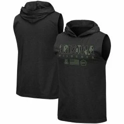 Colosseum Men's Black Arizona Wildcats OHT Military Appreciation Camo Logo Hoodie Sleeveless T-Shirt