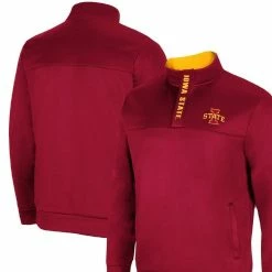 Colosseum Men's Cardinal Iowa State Cyclones No Tomorrow Quarter-Zip Jacket