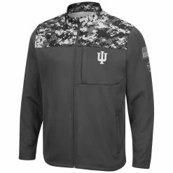 Colosseum Men's Charcoal Indiana Hoosiers OHT Military Appreciation Digi Camo Full-Zip Jacket -Colosseum Shop DSCO1137453602 1904 ALT2