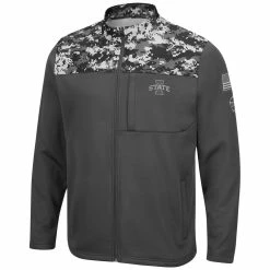 Colosseum Men's Charcoal Iowa State Cyclones OHT Military Appreciation Digi Camo Full-Zip Jacket -Colosseum Shop DSCO1137454565 1904 ALT2