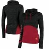 Colosseum Women's Black/Cardinal Iowa State Cyclones Scaled Cowl Neck Pullover Hoodie