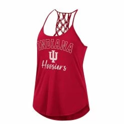 Colosseum Women's Crimson Indiana Hoosiers Natasha Macrame Scoop Neck Racerback Tank Top -Colosseum Shop DSCO1137456133 2840 ALT2