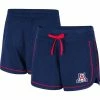Colosseum Women's Heathered Navy Arizona Wildcats Lil Sebastian Tri-Blend Shorts