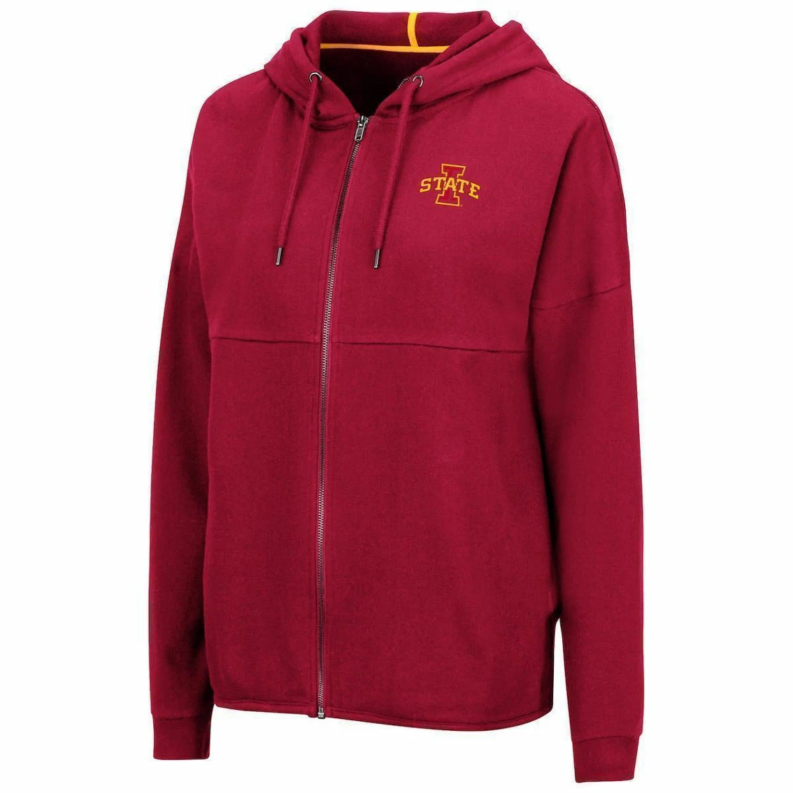 Colosseum Women's Cardinal Iowa State Cyclones 2-Hit Full-Zip Hoodie 3 Colosseum Women's Cardinal Iowa State Cyclones 2-Hit Full-Zip Hoodie - Image 3