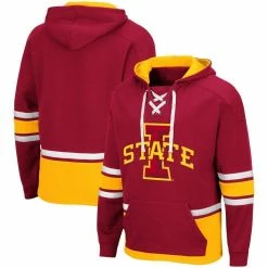 Colosseum Men's Cardinal Iowa State Cyclones Lace Up 3.0 Pullover Hoodie