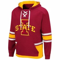 Colosseum Men's Cardinal Iowa State Cyclones Lace Up 3.0 Pullover Hoodie -Colosseum Shop DSCO1137629691 4633 ALT2