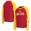 Colosseum Youth Cardinal Iowa State Cyclones Beanie Long Sleeve Raglan T-Shirt