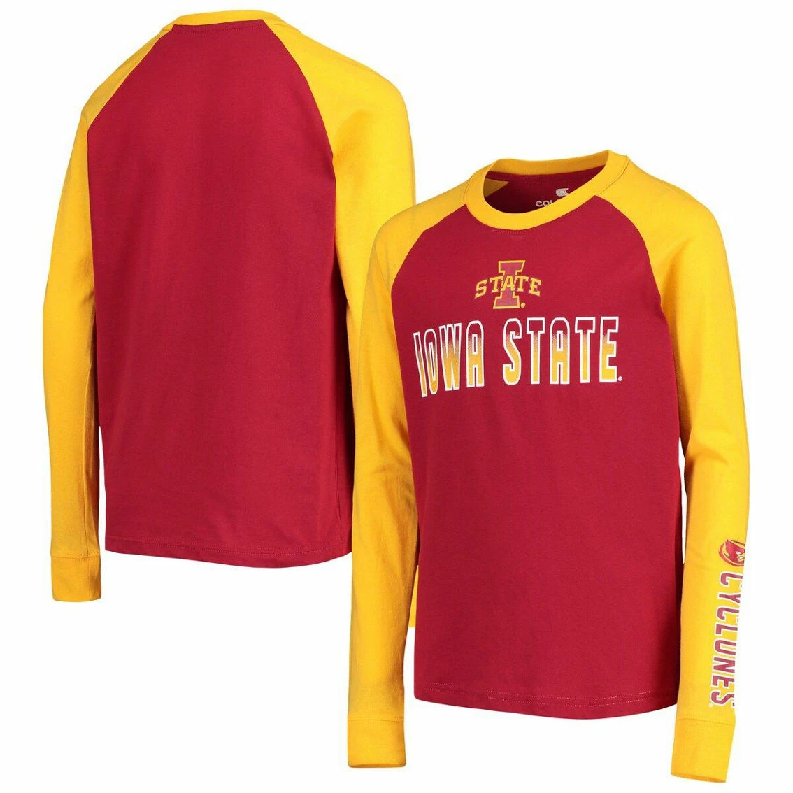 Colosseum Youth Cardinal Iowa State Cyclones Beanie Long Sleeve Raglan T-Shirt 2 Colosseum Youth Cardinal Iowa State Cyclones Beanie Long Sleeve Raglan T-Shirt - Image 2