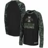 Colosseum Youth Black/Camo Iowa State Cyclones OHT Military Appreciation Team Raglan Long Sleeve T-Shirt