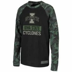 Colosseum Youth Black/Camo Iowa State Cyclones OHT Military Appreciation Team Raglan Long Sleeve T-Shirt 6 Colosseum Youth Black/Camo Iowa State Cyclones OHT Military Appreciation Team Raglan Long Sleeve T-Shirt -Colosseum Shop DSCO1137693573 1007 ALT2