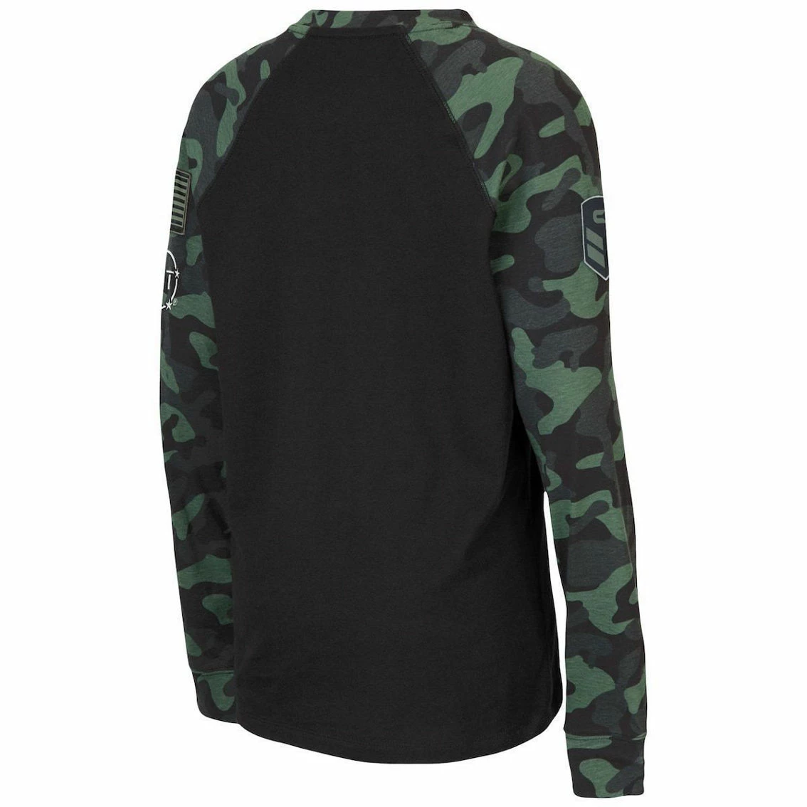 Colosseum Youth Black/Camo Iowa State Cyclones OHT Military Appreciation Team Raglan Long Sleeve T-Shirt 4 Colosseum Youth Black/Camo Iowa State Cyclones OHT Military Appreciation Team Raglan Long Sleeve T-Shirt - Image 4