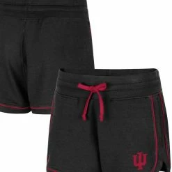 Colosseum Women's Black Indiana Hoosiers Lil Sebastian Tri-Blend Shorts